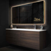 Espejo LED Rectangular | Control por interruptor de pared | Luz blanca cálida - Reyze Seria Motivated Model 3